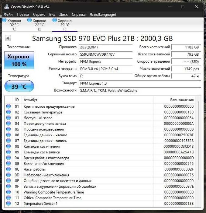 Samsung SSD 970 EVO Plus 2Tb