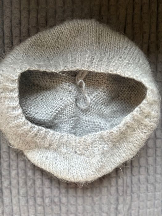 Czapka damska beret moher wełna angora lekka ciepła handmade