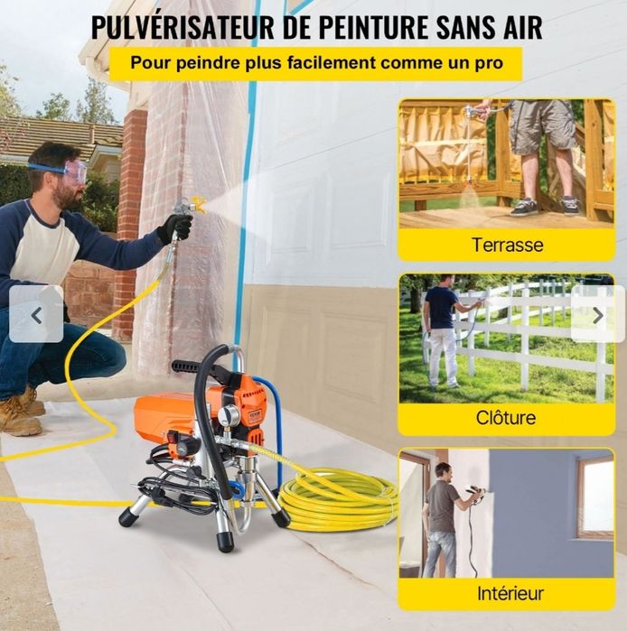 Pulverizador sem ar VEVOR com mangueira de alta pressão