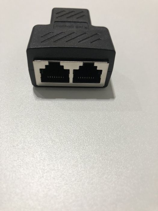 conector adaptador 1 para 2 lan rj45