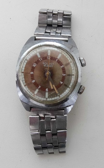 Часы Полёт POLJOT  18 камней с будильником  .