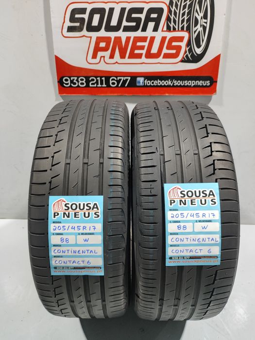 2 pneus semi novos 205-45R17 Continental - Oferta dos Portes