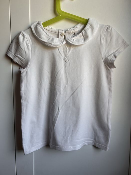 Biała bluzka dla dziewczynki z kołnierzykiem NEXT r. 122