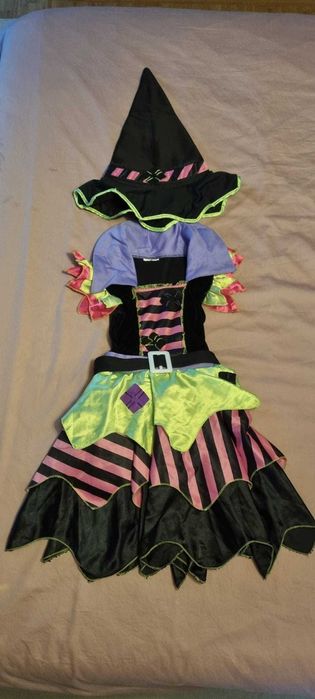 Vestido/Disfarce Carnaval - Bruxa 110/120 cm