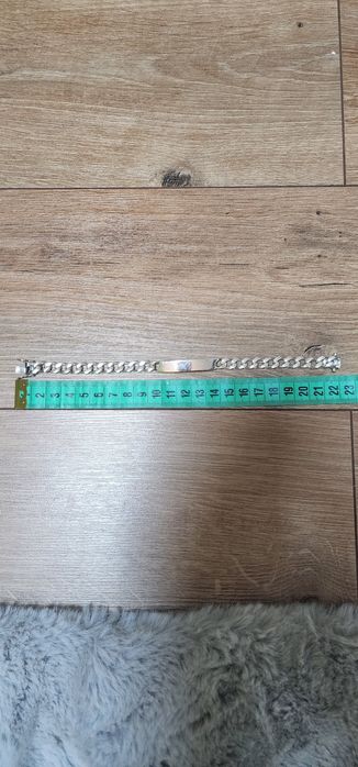 Bransoletka srebrna pancerka 22cm