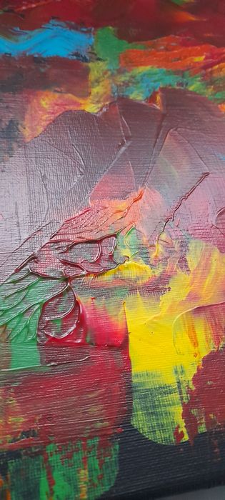 Quadro Tela com tinta acrílica 30x30cm