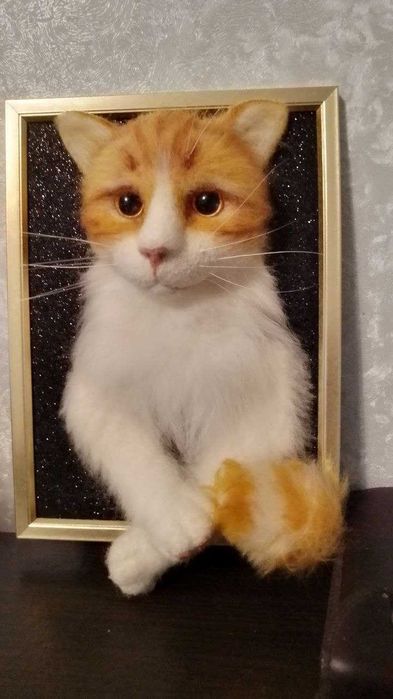 Котяча хатинка з бавовни,  ручна робота, 100% вовна, лежанка для котів