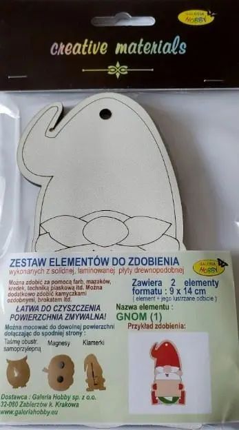 Zestaw do zdobienia ze sklejki Mikołaj