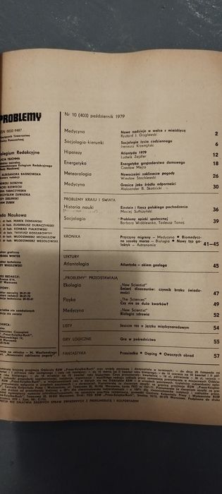 Problemy miesięcznik 8 sztuk