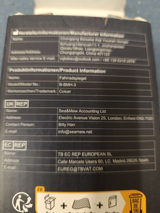 Nowe Lusterko Rowerowe COICER | Regulacja 360° | Solidne