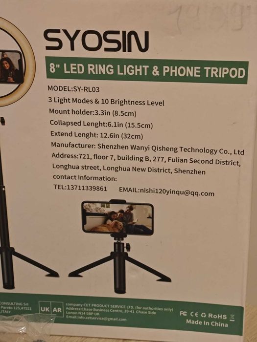 Ring Light com tripé ajustável