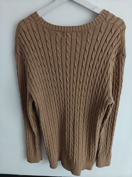 Ralph Lauren sweter warkocz męski logowany  L