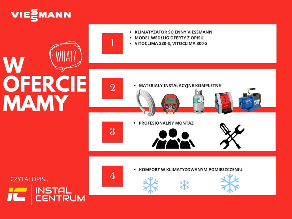 klimatyzacja Viessmann MULTISPLIT na 3 pokoje, MONTAŻ cała POLSKA
