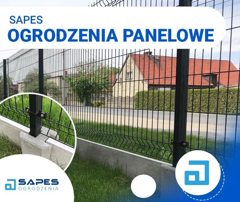 ogrodzenie panelowe 145cm panel 123 plus podmurówka 20cm