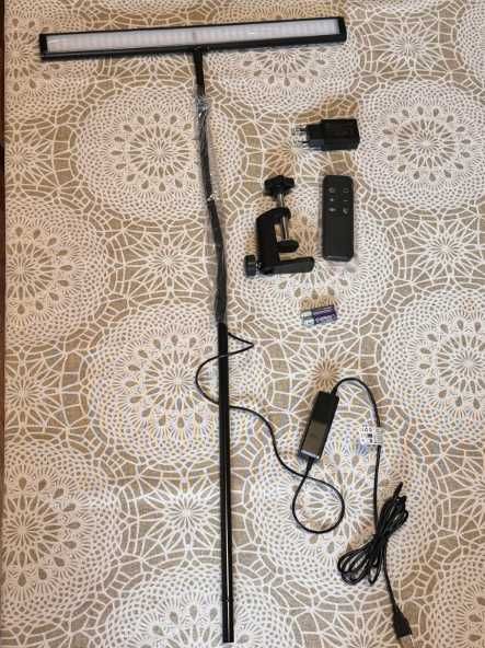 Lampa biurkowa LED z zaciskiem elastyczna do czytania nad monitor USB