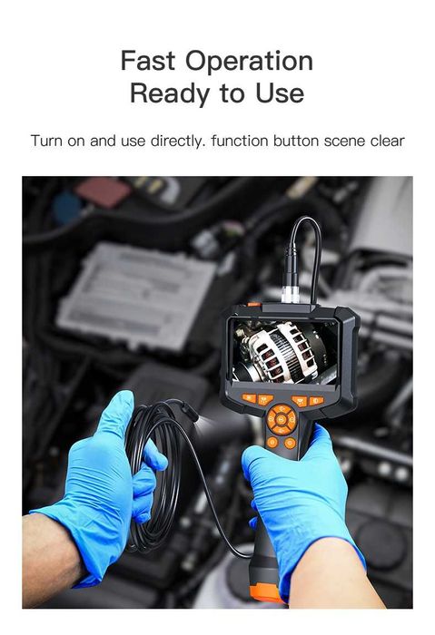 Kamera Endoskopowa Inspekcyjna 1080 HD 8mm 2 kamery 5 metrów