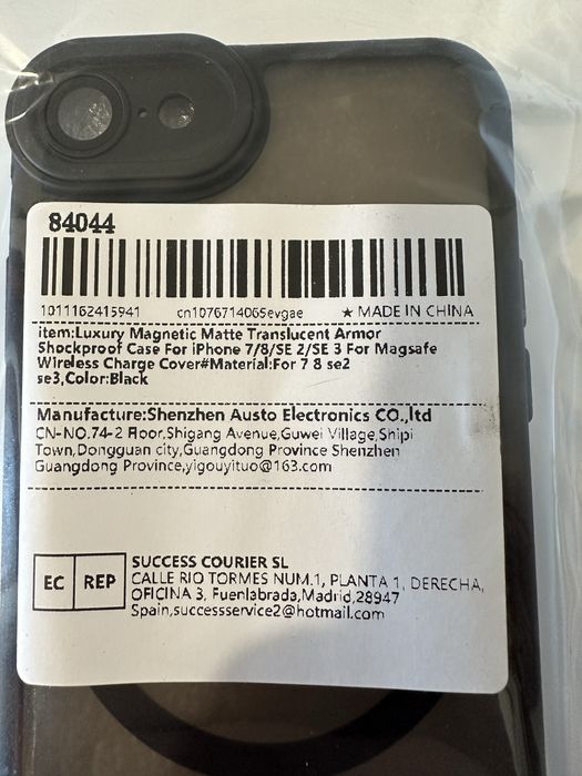 Capa MagSafe Anti-Choque Preta para iPhone 7 / 8 / SE (Nova)