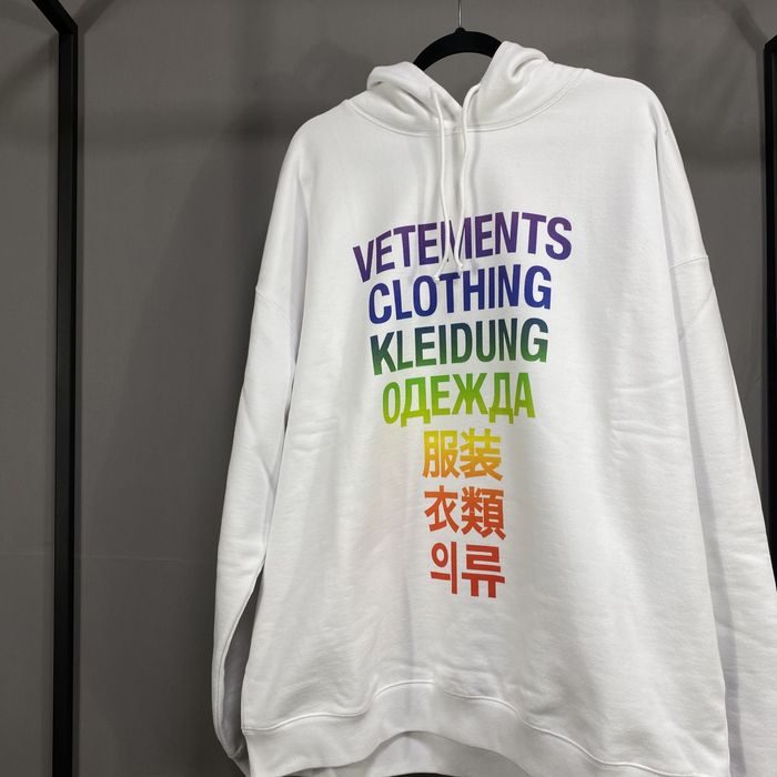 Vetements Translation hoodie white