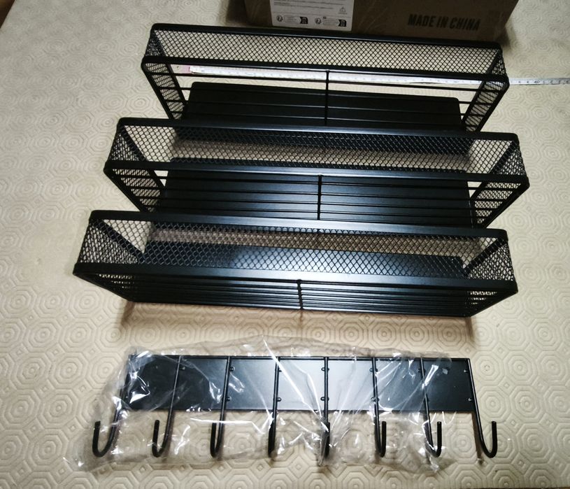 Conjunto prateleiras metal com íman