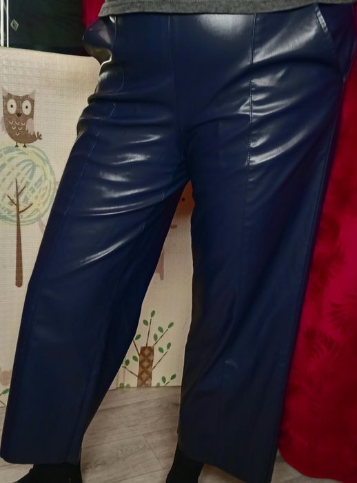 Штани кюлоти жіночі з екошкіри