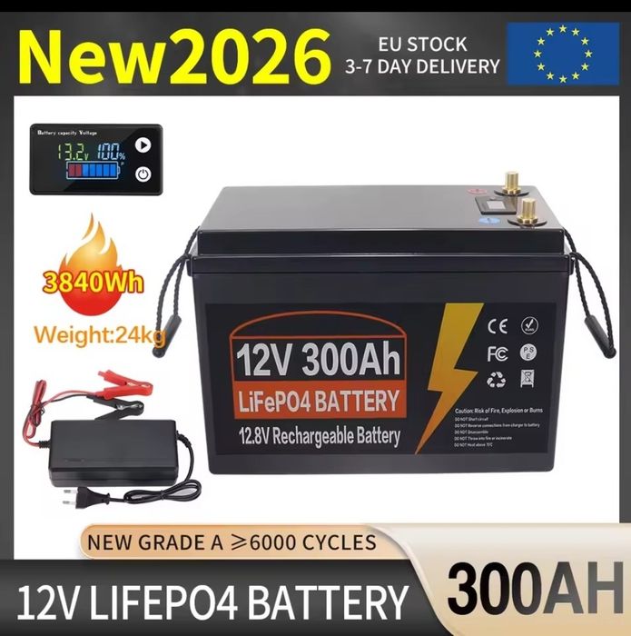 Акумулятор 12v 300ah lipefo4 свіжий із німетччінии