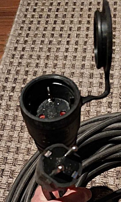 Extensão cabo carregamento carro elétrico uso domestico 33 metros