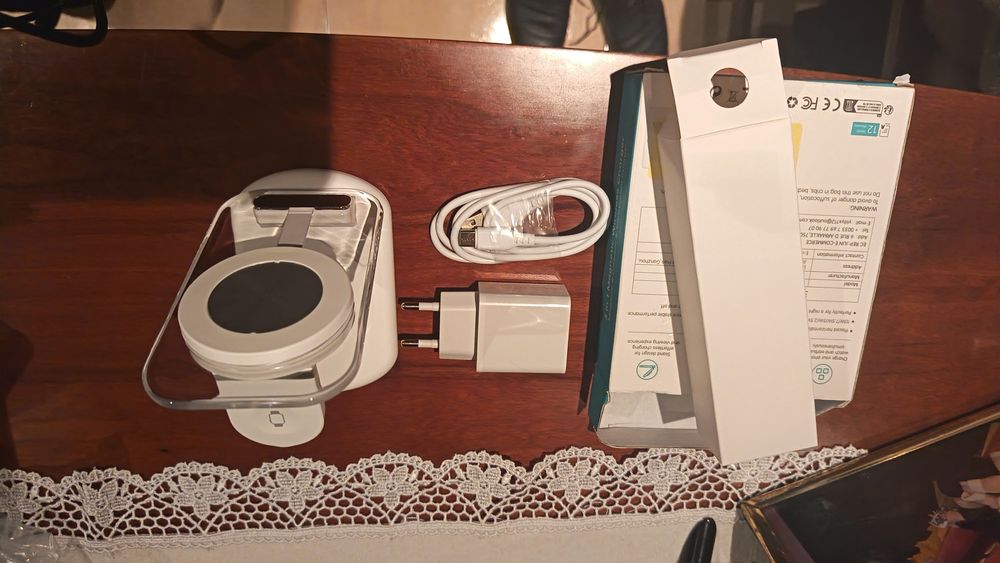 Carregador 3 em 1 Magnético TechDoty (Transparente) – NOVO com Transfo