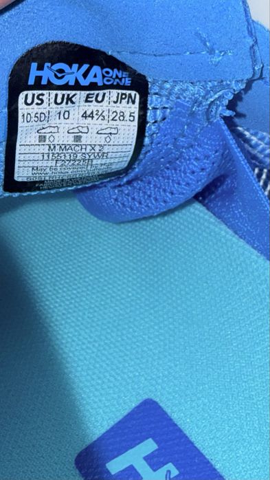 Кросівки для бігу HOKA MACH X2 ( 44,5 розмір , 28,5 см устілка)Нові ! Оригінал !