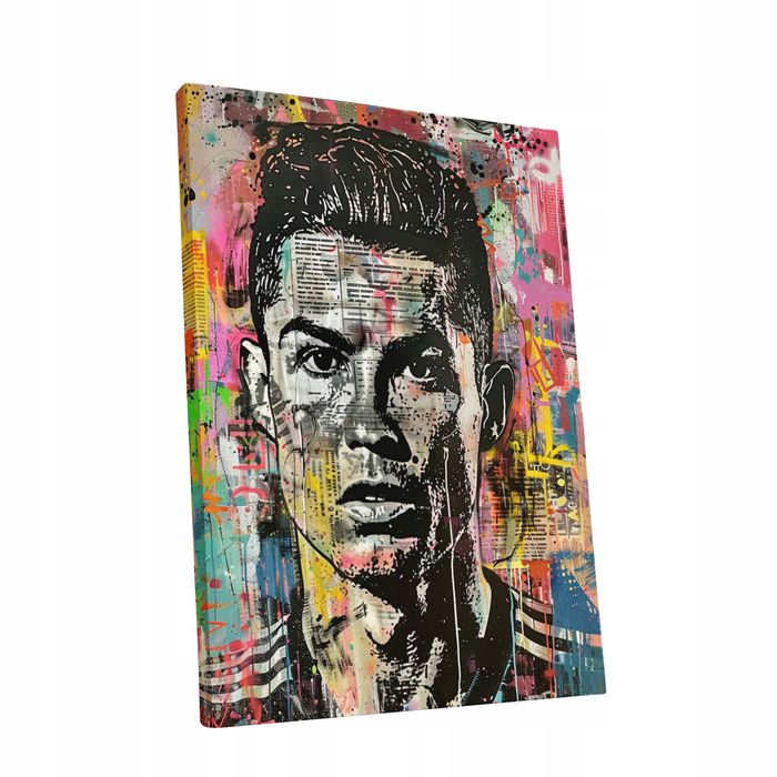 Obraz na płótnie Cristiano Ronaldo CR7 75x100 cm - nowoczesny styl