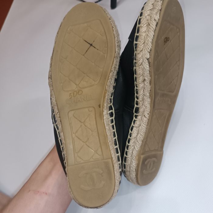 Chanel кожаные эспадрильи