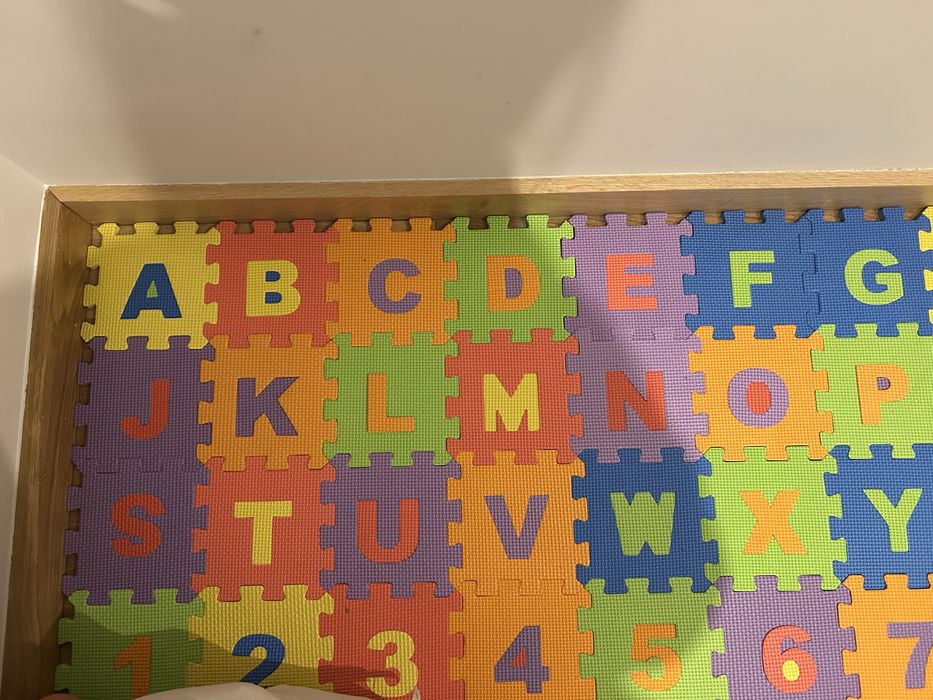 Tapete de Atividades - Puzzle Alfanumérico e Animais