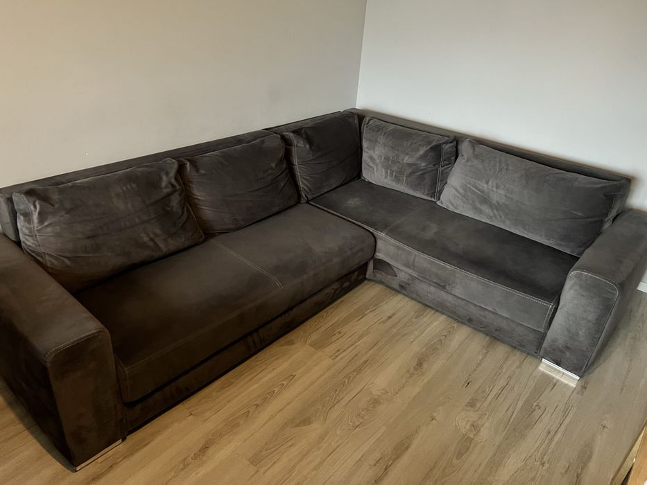 Duży narożnik z funkcja spania wym. 219x279, kanapa, rogowka stan bdb!
