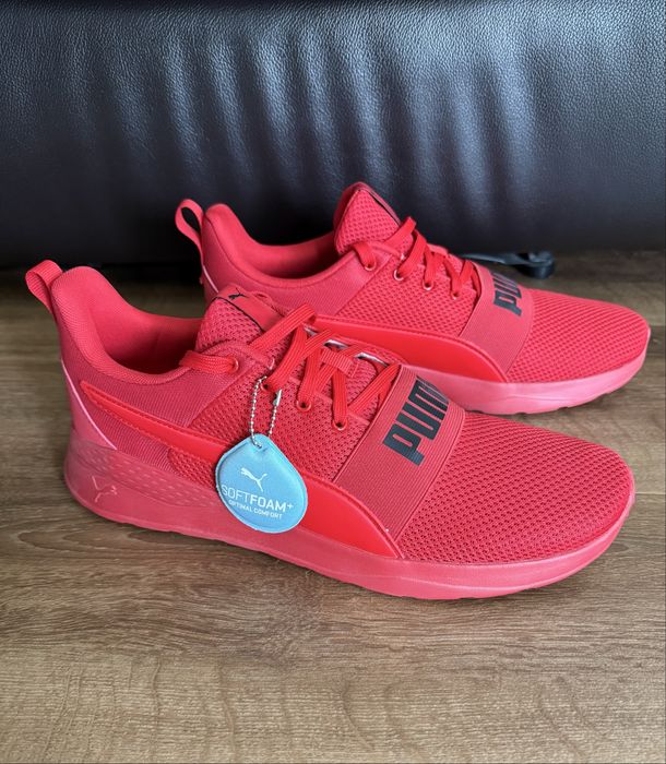 Buty Męskie Sneakersy Sportowe Czerwone PUMA • Rozmiar 44,5 - 29 cm • Szybka Wysyłka