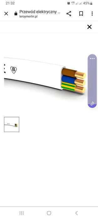 15mb przewód elektryczny 3x1.5mm okazja!!!