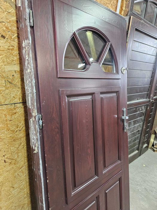 DRZWI Zewnętrzne Drewniane Sosnowe Wejściowe 100x203cm