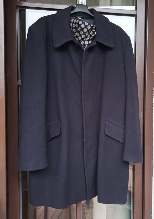 Płaszcz/ dyplomatka męski, granat flausz rozm. 50/182