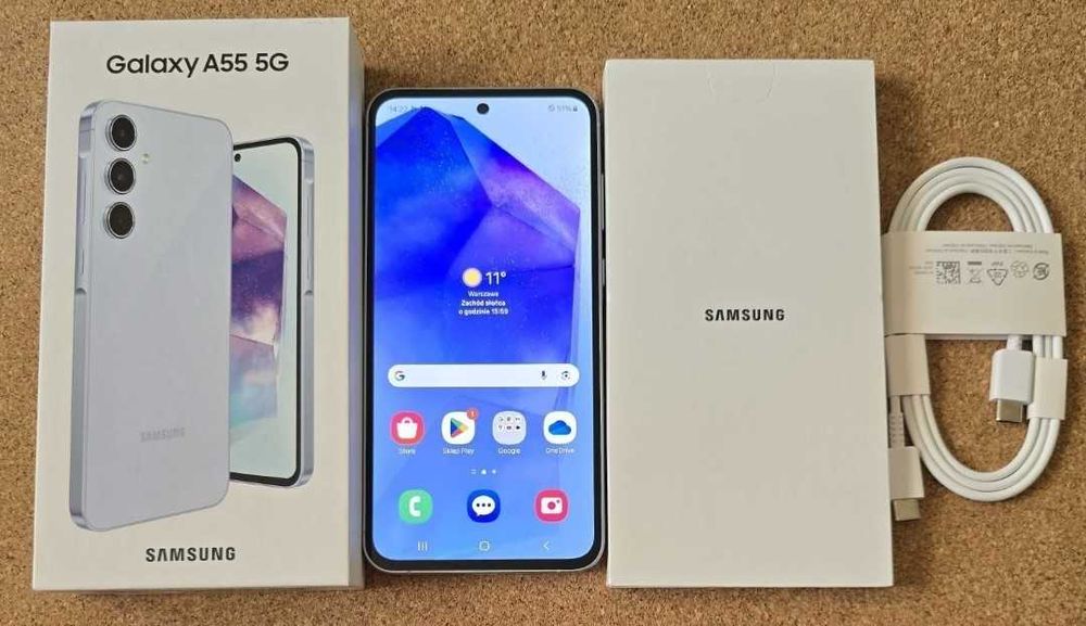 Samsung Galaxy A55 5G SM-A556 B/DSN 8GB/128GB IceBlue NowyFolieBezBlok