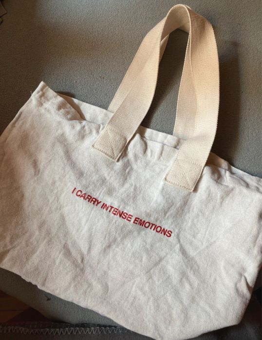 we’re not really strangers I carry intense emotions torebka tote bag