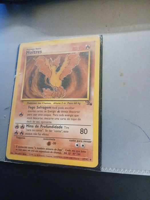 “Moltres 27/62 Holo – Base Set Pokémon – Excelente Estado”