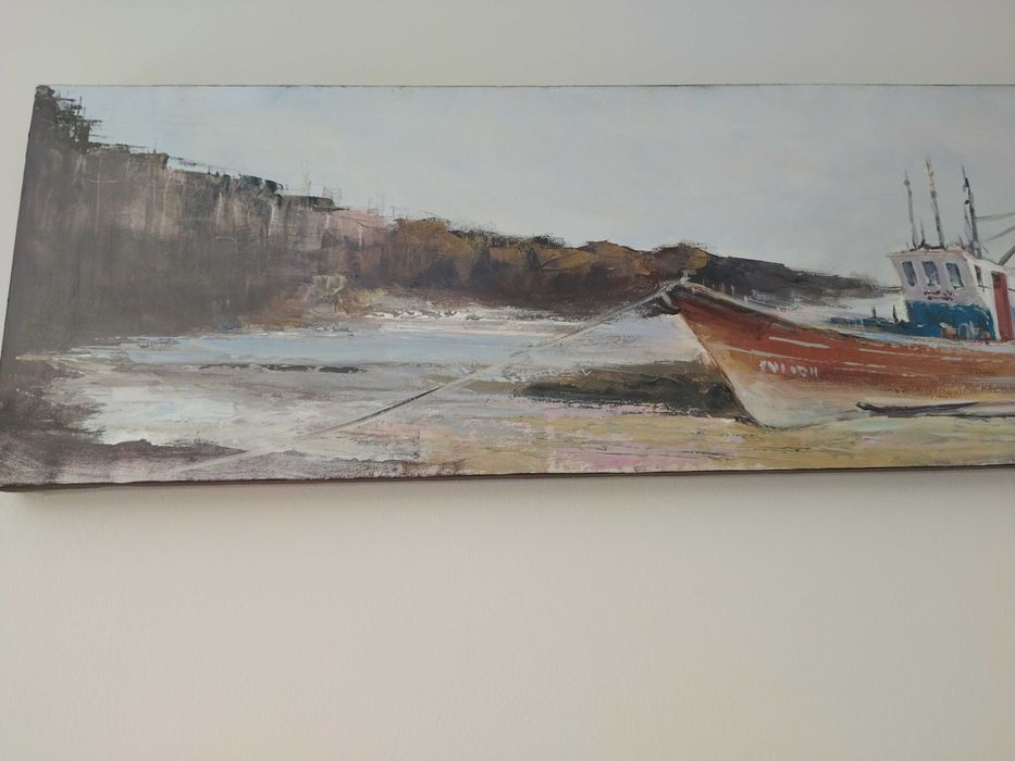 Pintura a óleo motivo barco
