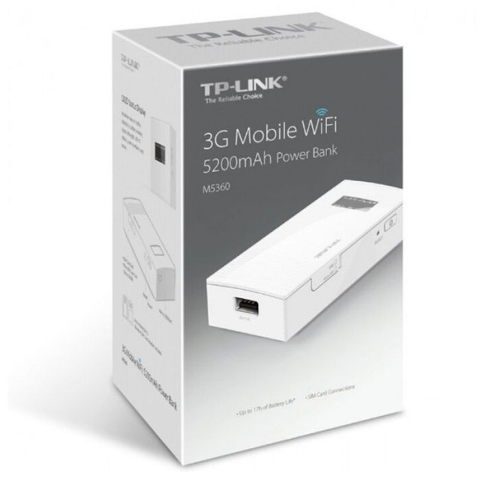 Router portátil + power bank 5200mAh TP-LINK M5360