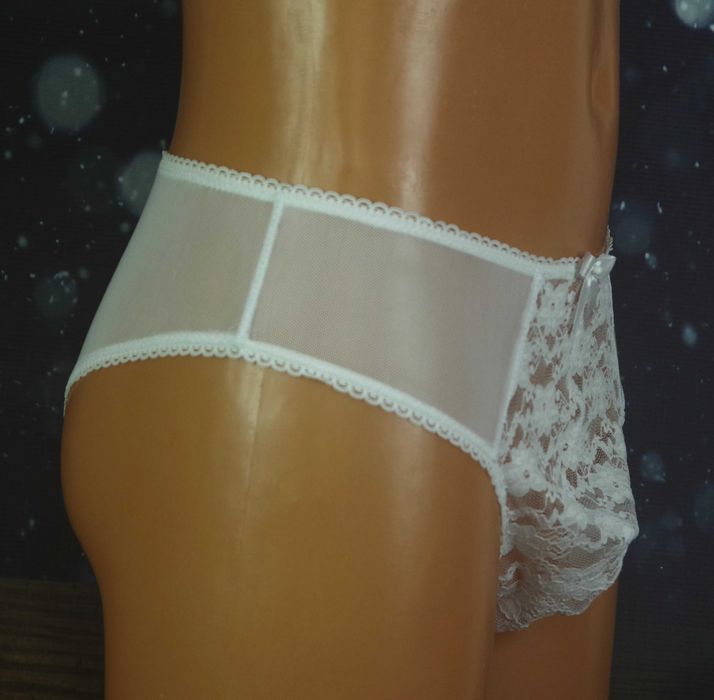 Slipy, brazyliany męskie koronkowe, bielizna crossdress, rozmiar L/XL