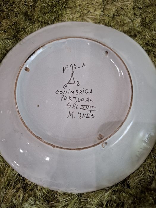 Prato decorativo com pintura artesanal