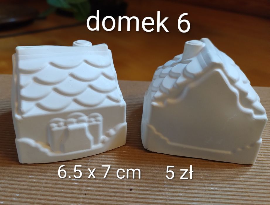 Gipsowe domki do malowania 10 sztuk