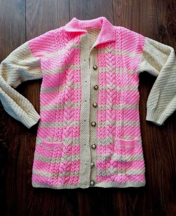 Nowy wełniany sweter r. S handmade