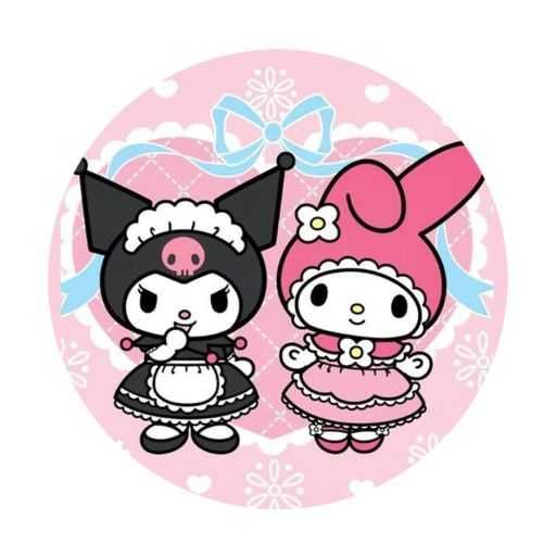 Przypinka Sanrio My Melody i Kuromi 58mm