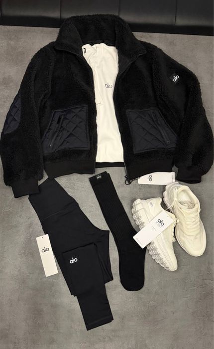 Флісова кофта худі зіп худі Alo Yoga фліска куртка