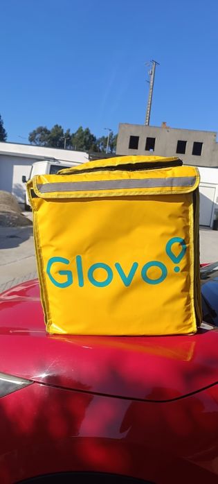 Bag térmica glovo estafeta para entrega de comida