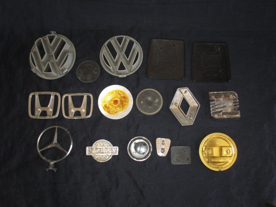 Símbolos e emblemas de marcas automóveis Ford Datsun VW Mini