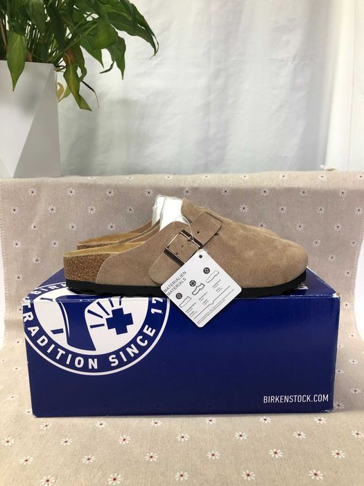 Birkenstock Boston BS Suede Taupe Rozmiar 39